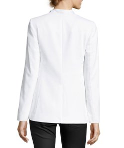 Alice + Olivia Jerri Open-Front Collarless Blazer