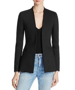 Alice + Olivia Jerri Open-Front Collarless Blazer