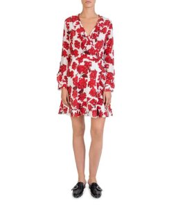 The Kooples Hortensia-Print Ruffled Silk Wrap DressThe Kooples Hortensia-Print Ruffled Silk Wrap Dress
