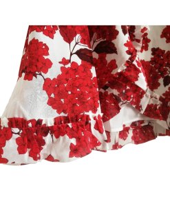 The Kooples Hortensia-Print Ruffled Silk Wrap Dress