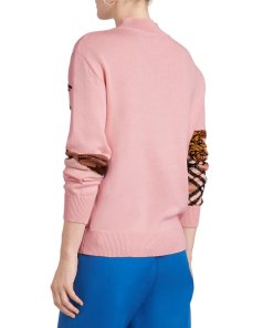 Burberry Duck Intarsia Mockneck Sweater