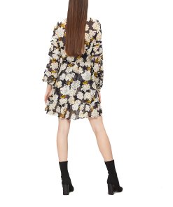 The Kooples Hydrangea Print V-Neck Mini Dress