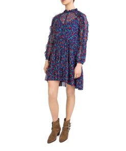The Kooples Rosa Rosa Printed Chiffon Mini Dress