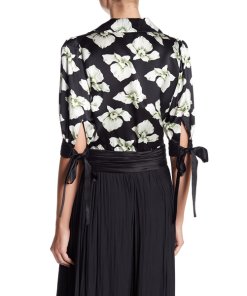 Cinq à Sept Delphina Cropped Button-Front Top