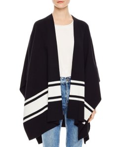 Sandro Flore Striped Poncho-Style Cardigan