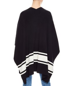 Sandro Flore Striped Poncho-Style Cardigan