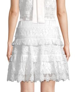 Alexis Jacqueline Tiered Ruffle Lace Mini Skirt