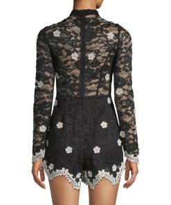 Alexis Floral Lace Embroidery Romper