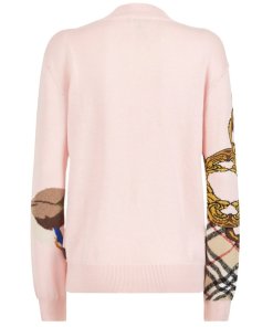 Burberry Duck Intarsia Mockneck Sweater