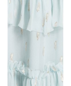 Rebecca Taylor Tiered Ruffle Fil Coupé Silk-Blend Dress