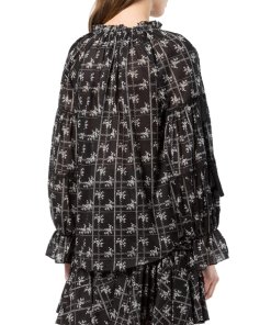 Cinq à Sept Romy Wildflower Print Double Tie Neck Blouse