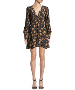 Veronica Beard Marion Floral Silk Crepe Mini Dress