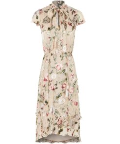 Alice + Olivia Lavenia Floral Tiered Ruffle Midi Dress