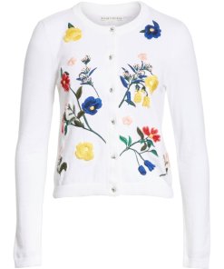 Alice + Olivia Ruthy Floral Embroidered Cardigan