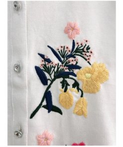 Alice + Olivia Ruthy Floral Embroidered Cardigan