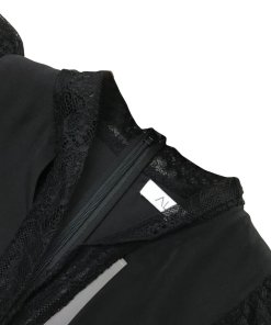 Alexis Joaquin Neck-Tie Ruffle Lace-Detail Mini Dress