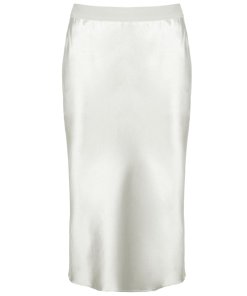 Theory Silk Satin Pull-on Skirt