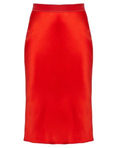 Theory Silk Satin Pull-on Skirt