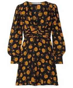 Veronica Beard Marion Floral Silk Crepe Mini Dress