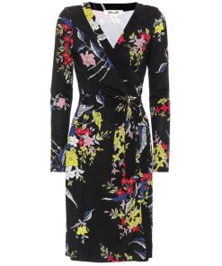 Diane von Furstenberg Julian Banded Long-Sleeve Wrap Dress