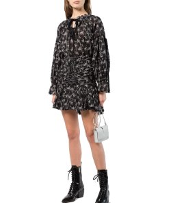 Cinq à Sept Romy Wildflower Print Double Tie Neck Blouse