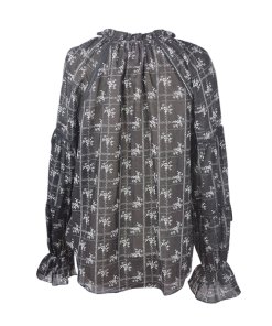 Cinq à Sept Romy Wildflower Print Double Tie Neck Blouse