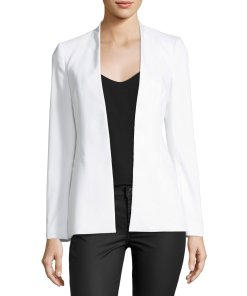 Alice + Olivia Jerri Open-Front Collarless Blazer