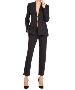 Alice + Olivia Jerri Open-Front Collarless Blazer