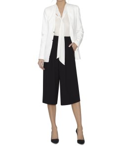 Alice + Olivia Jerri Open-Front Collarless Blazer