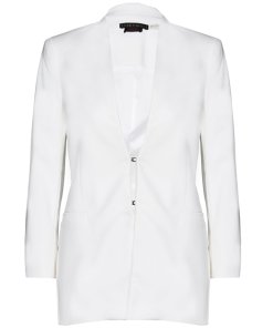 Alice + Olivia Jerri Open-Front Collarless Blazer