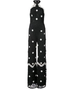 Alexis Kyla Halter Wide-Leg Lace Jumpsuit