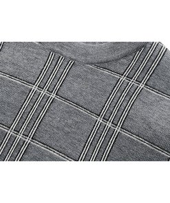 Maje Mission Grid Pattern Wool Blend Sweater