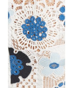 Sea Figgy Floral Crochet Asymmetric Dress