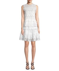 Alexis Jacqueline Tiered Ruffle Lace Mini Skirt
