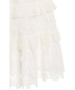 Alexis Jacqueline Tiered Ruffle Lace Mini Skirt
