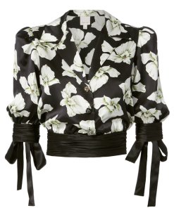 Cinq à Sept Delphina Cropped Button-Front Top