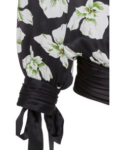 Cinq à Sept Delphina Cropped Button-Front Top