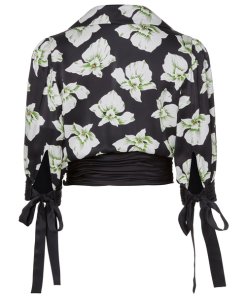 Cinq à Sept Delphina Cropped Button-Front Top