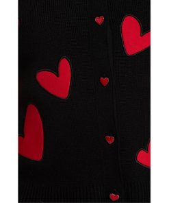 Alice + Olivia Ruthy Heart Appliqué Cardigan