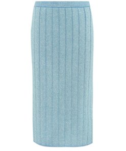 Marc Jacobs Metallic Rib-Knit Pencil Skirt