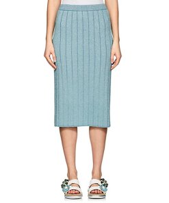 Marc Jacobs Metallic Rib-Knit Pencil Skirt