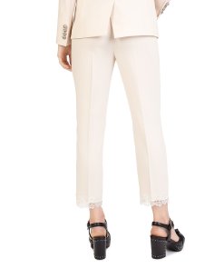 The Kooples Daisy Lace Trim Crepe Blazer and Pants Set