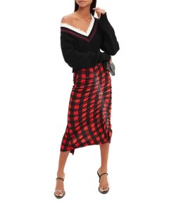 T by Alexander Wang Twist Front Varsity Sweater