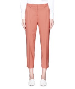 Theory Treeca 2 Cropped Stretch Wool Tapered Pants
