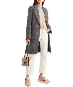Chloé Checked Houndstooth Woven Coat