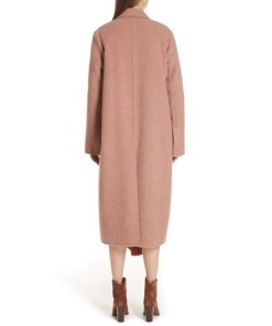 Vince Long Brushed-Wool Coat