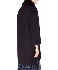 Kate Spade Faux Fur Trim Coat