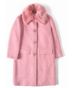 Kate Spade Faux Fur Trim Coat