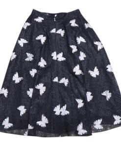 Kate Spade Butterfly Embroidered Midi Skirt