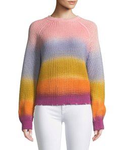 Zadig& Voltaire Kary Long-Sleeve Rainbow Gradient Sweater
